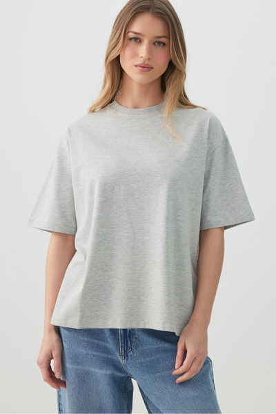 dgs look Women's 100% Cotton Relax Fit Relaxed Cut Short Sleeve Crew Neck T-S...