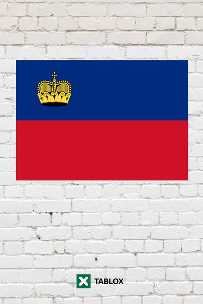 TABLOX Steagul țării Lihtenstein Tablou decorativ cu steagul Tablou din lemn ...