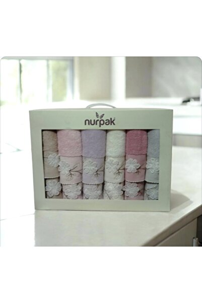 Nurpak Yasemin 3D Embroidered Mother and Daughter 100% Cotton 12-Piece Boxed ...