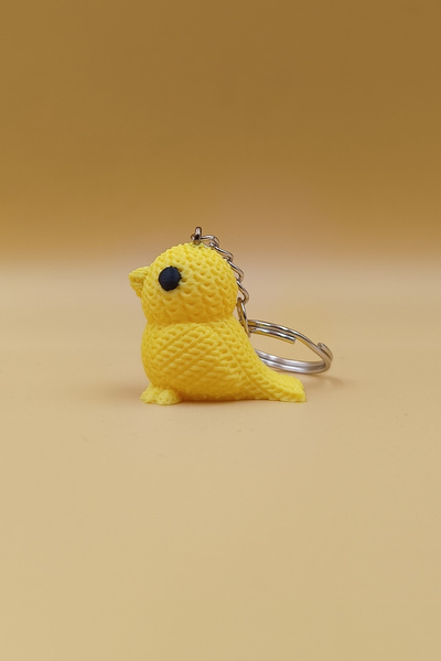 Rodopiva Breloc canar cu model tricotat (plastic)