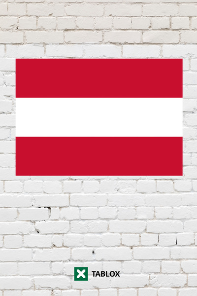 TABLOX Drapelul Austriei Drapel Tablou decorativ Tablou din lemn MDF Semn str...