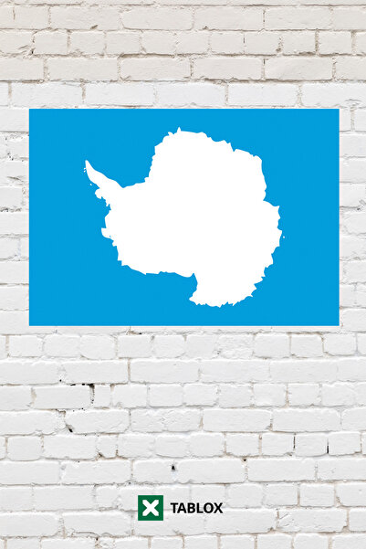 TABLOX Флаг на Антарктика Декоративна картина Картина от МДФ Дървена картина ...