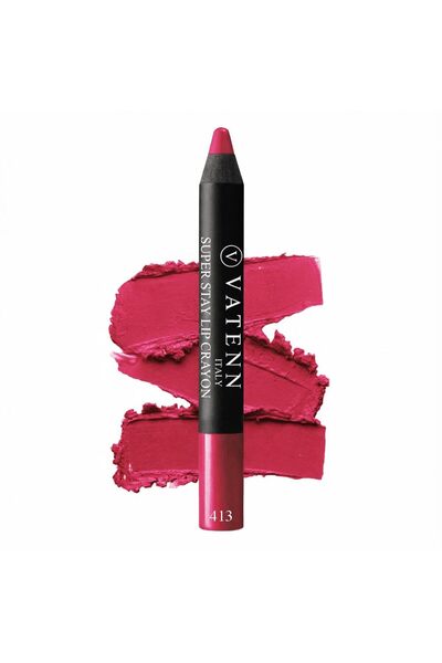 VATENN ITALY super stay lip crayon 413– Non-Dry Smooth Matte Lipstick, Waterp...