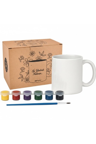 ENMA STORE Hediye Porselen Kupa Boyama Seti