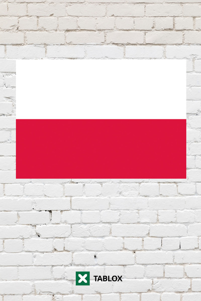 TABLOX Drapelul Poloniei Tablou decorativ cu steagul Tablou din lemn MDF Semn...