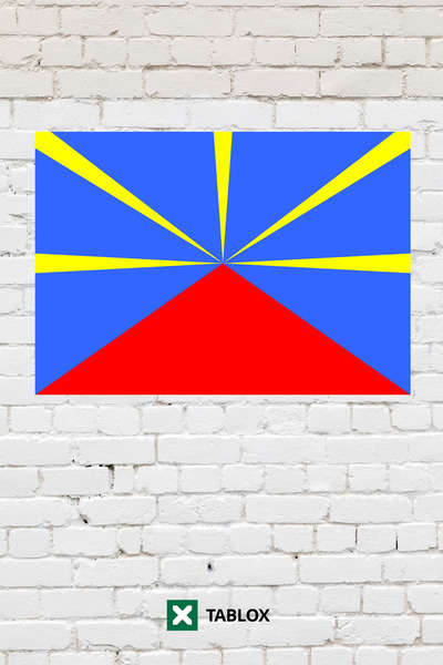 TABLOX Pictură decorativă cu steagul țării Republica Unirea, tablou din lemn ...