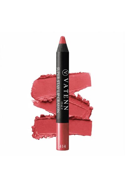 VATENN ITALY super stay lip crayon 414– Non-Dry Smooth Matte Lipstick, Waterp...