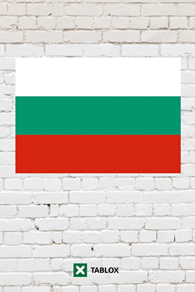 TABLOX Bulgaria Drapelul țării Tablou decorativ cu steagul Tablou din lemn MD...