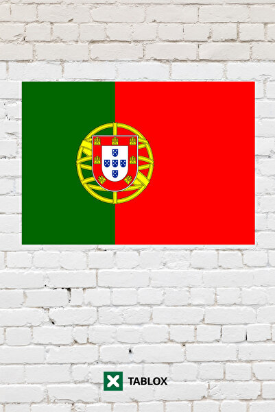 TABLOX Drapelul țării Portugaliai Tablou decorativ Tablou din lemn MDF Semn s...