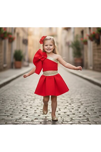 Tinypeople Girl's Stylish Holiday Outfit with Skirt Holiday Outfit Party Dres...