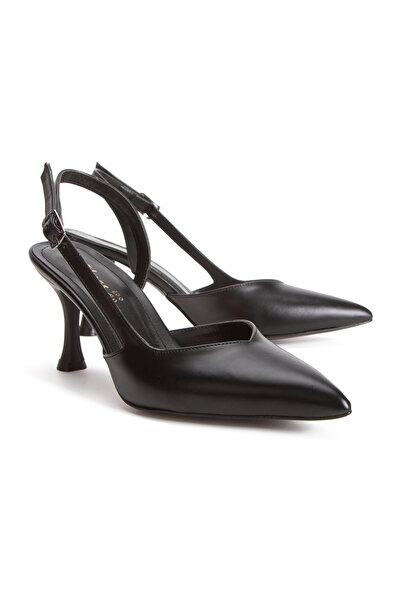 Melvoria Women's Pointed Toe Open Back Buckle Elegant Stiletto Heeled Shoes