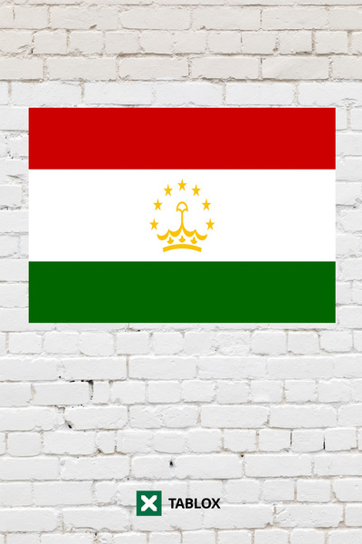 TABLOX Tadjikistan Drapelul țării Tablou decorativ cu steagul Tablou din lemn...