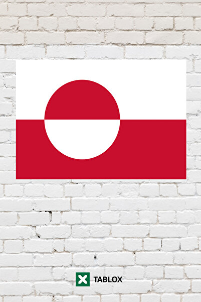 TABLOX Drapelul Țării Groenlandei Tablou decorativ Tablou din lemn MDF Semn s...