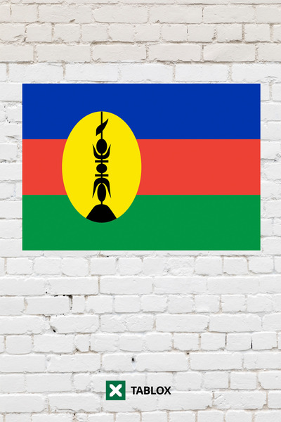 TABLOX Drapelul Țării Caledoniei, steag decorativ, tablou din lemn MDF, cadou...