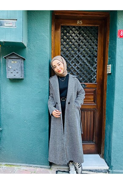 moda çağdaş Modern supradimensionat Balık Sırtı molton Kaban