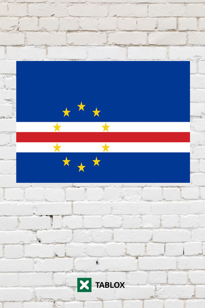 TABLOX Cabo Verde Drapelul țării Tablou decorativ Tablou din lemn MDF Semn st...