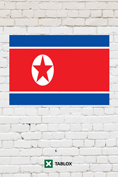 TABLOX North Korea Country Flag Flag Decorative Painting Mdf Wooden Painting ...