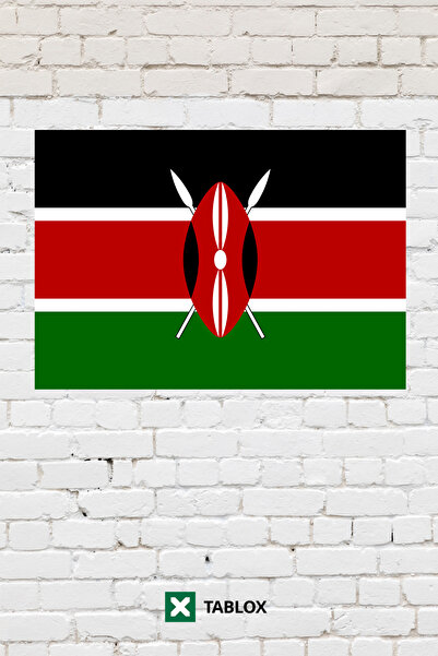 TABLOX Drapelul țării Kenya Tablou decorativ Tablou din lemn MDF Semn stradal...