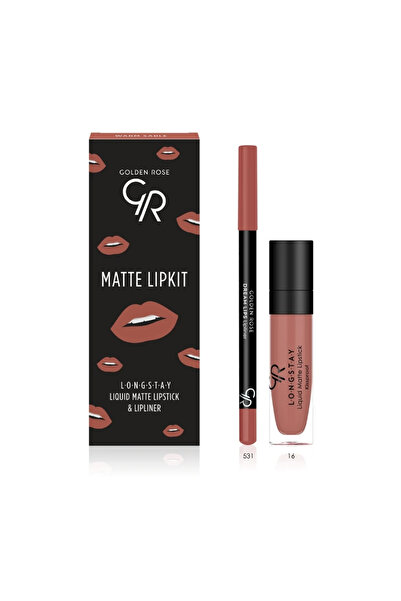 Golden Rose Lipstick and Lip Liner Set - Warm Sable