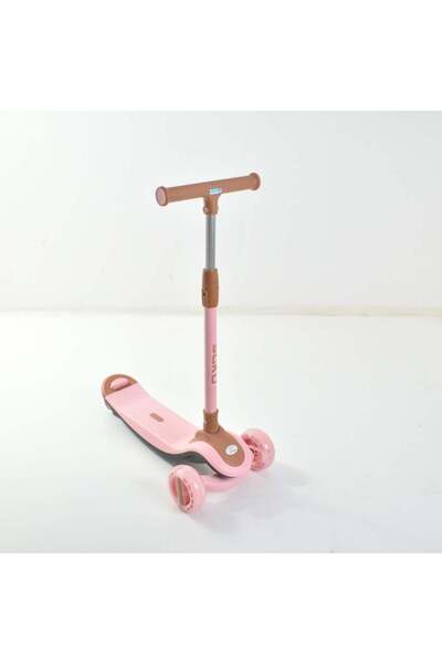 Rally سكوتر للأطفال باللون الزهري الأنيق مع ثلاث عجلات