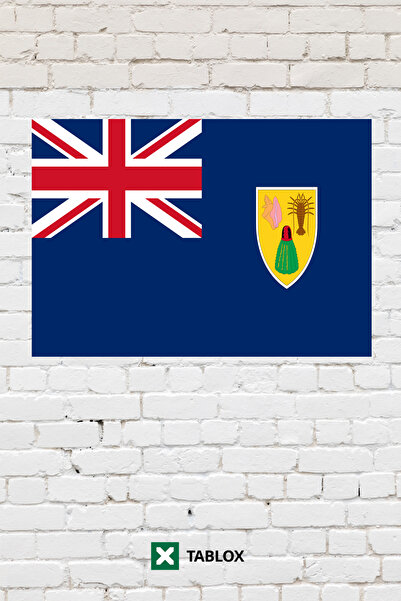 TABLOX Turks and Caicos Islands Country Flag Decorative Painting Mdf Wood Pai...