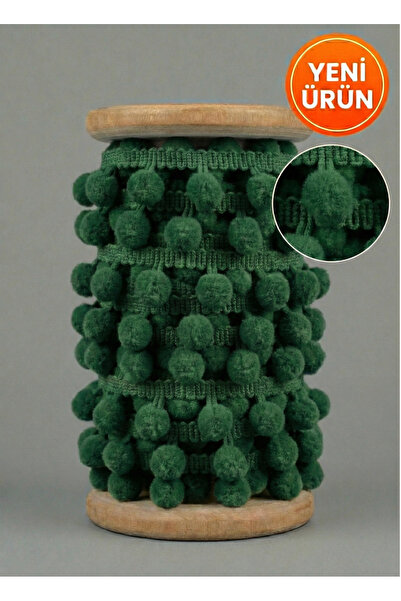 Massaltay Ponpon Şerit 4 Metre Dekoratif Süsleme Şeridi Kına Parti Organizasy...