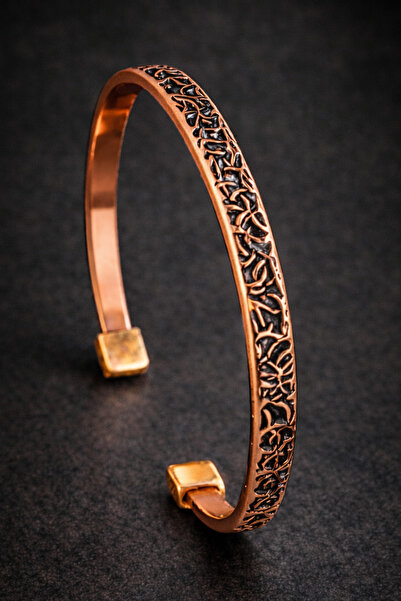 İyyaKee Kadın Bakır Bileklik İnce Ağaç Kabuğu Model Zarif Bilezik Kelepçe