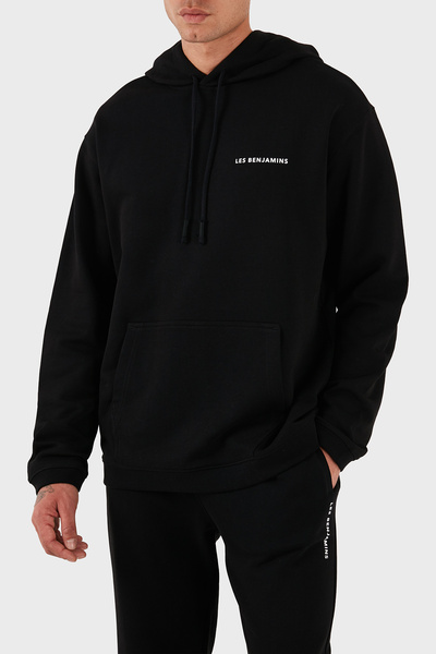LES BENJAMINS Βαμβακερό λογότυπο Regular Fit Hooded Sweat Ανδρικό SWEAT LBNOO...