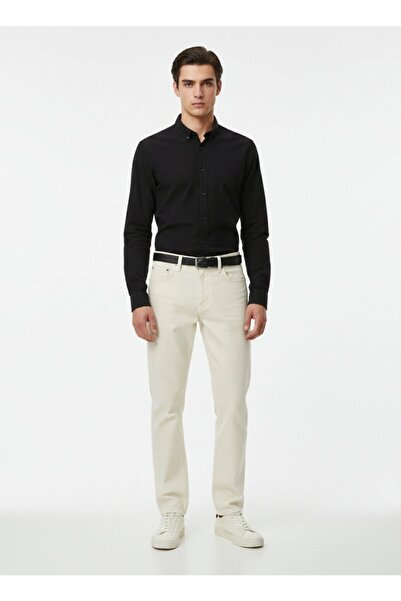 Ltb Long Sleeve Regular Basic Black Shirt