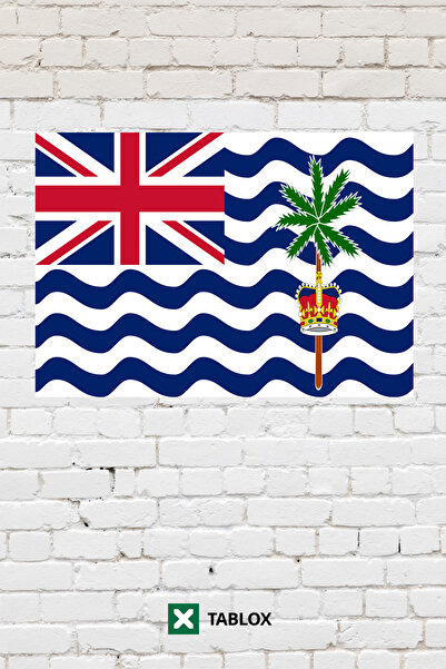 TABLOX United Kingdom of the British Isles of the Indian Ocean Flag Decorativ...