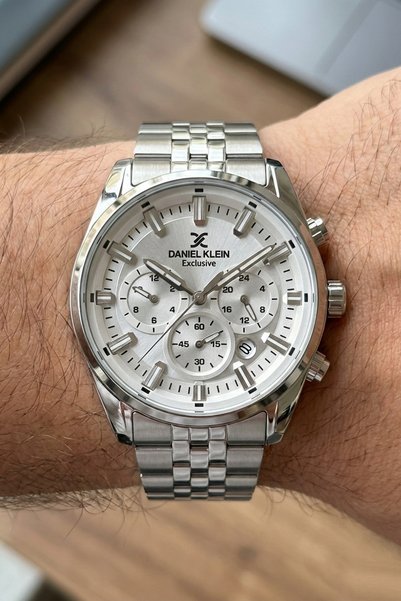 Daniel Klein Special Edition Gümüş Çelik Kordonlu Takvimli Sevgili Çift Kol Saatleri