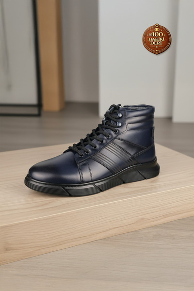 DERİMM Erkek Bilekli Bot %100 Hakiki Deri Eva Taban Günlük
