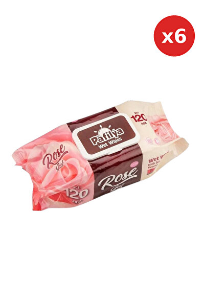 Pafilya PROMO PACK - 6 x Sensitive Leather wet wipes with rose scent, alcohol...
