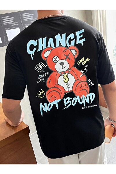 Mythologie Change Not Bound Bear - чорний, з принтом, велосипедний комір, ове...