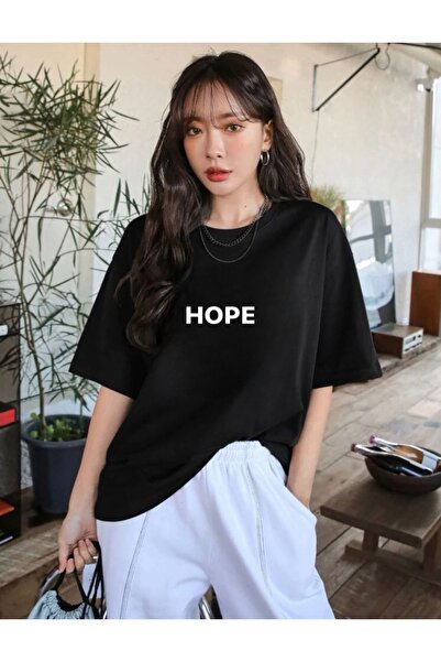 Mythologie Tricou Hope - Mânecă scurtă imprimată cu decolteu supradimensionat...