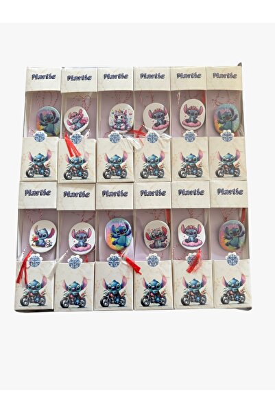 OEM SET of 12 Martisors with Stitch figurines, ideal for March 1-8, special d...