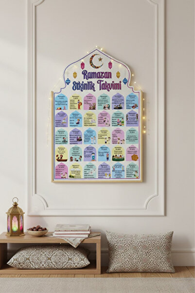 FESTİLO Ramazan Etkinlik Takvimi 35x50 cm Karton Ramazan Süsleri