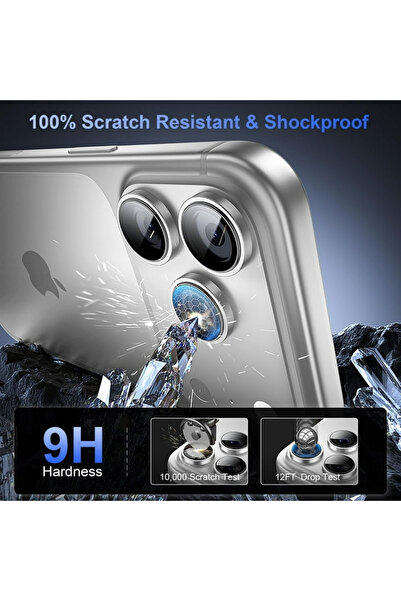QUSCHU Premium Sapphire Camera Lens Protector Compatible with iPhone 17 Pro/17 Pro Max