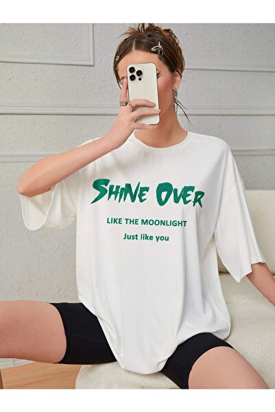 Mythologie Shine Over -white, Printed, Crew Neck, Oversize, Short Sleeve, Boy...