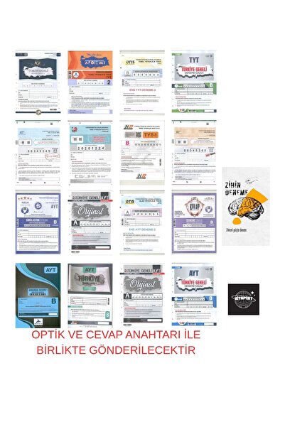 Fenomen Yayıncılık KARMA 8 ADET TYT 8 ADET AYT TOPLAM 16 ADET KURUMSAL DENEME...