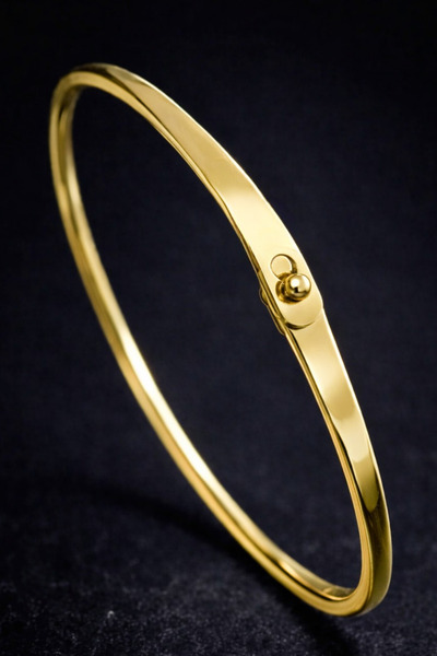 İyyaKee Kadın Pirinç Altın Kaplama Kelepçe Bileklik Lades Model