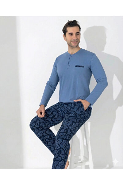 isiltikidsmoda Boyraz 0403 men's long sleeve pajama set
