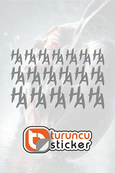 Turuncu Sticker ملصق HA HA HA 18 قطعة مقاس 20x13 سم - ملصق للسيارة - المحرك -...