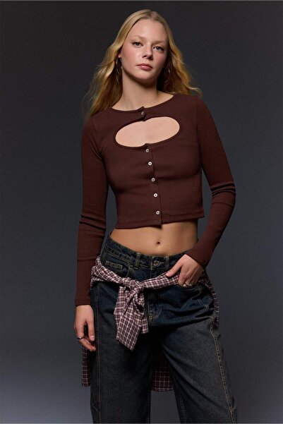 DeFacto Fitted Crew Neck Ribbed Long Sleeve T-Shirt G9723Ax26Sp