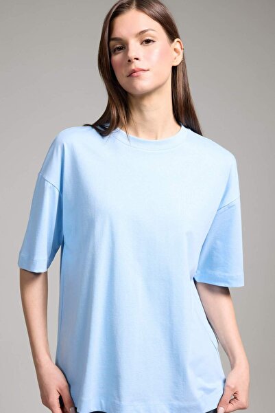 DeFacto Oversize Crew Neck Basic Plain Combed Cotton Short Sleeve T-Shirt C00...