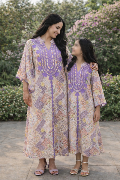 RONZA Women's and girls' jalabiya with butterfly sleeves