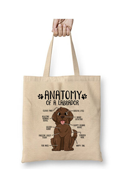 Toyaso Anatomy of a Labrador Anatomy Dog Dogs White Tote Bag Long Handle Shop...
