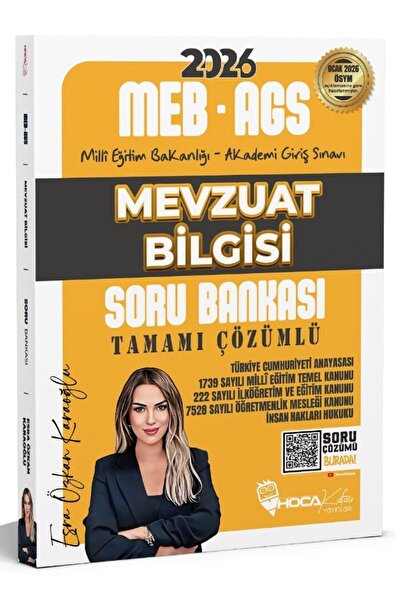 Hoca Kafası Yayınları YENİ AGS - Hoca Kafası 2026 MEB-AGS Mevzuat Bilgisi Sor...