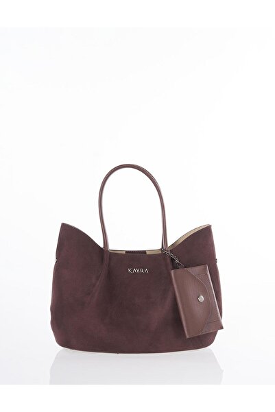 Kayra Суедна чанта с джобове Bitter Coffee