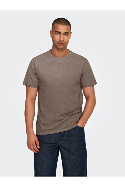 Only & Sons Onsmax Brown Men's T-Shirt 22025208